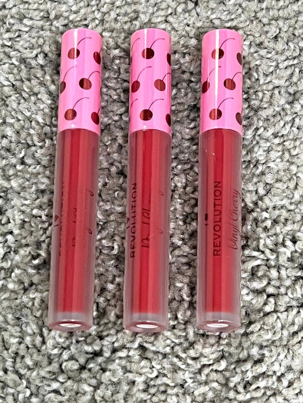Revolution Vinyl Cherry Liquid Lipstick Maraschino 3 Pack